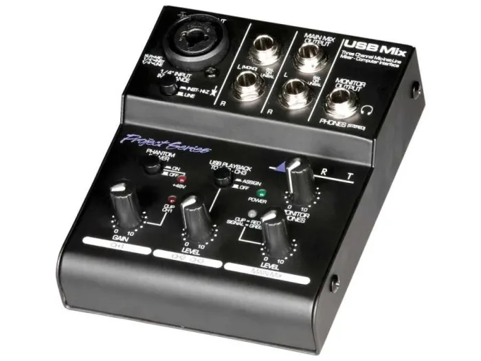 USB Mix - 3 kanal mikrofon, enstrüman, ve Line Mikser - 1