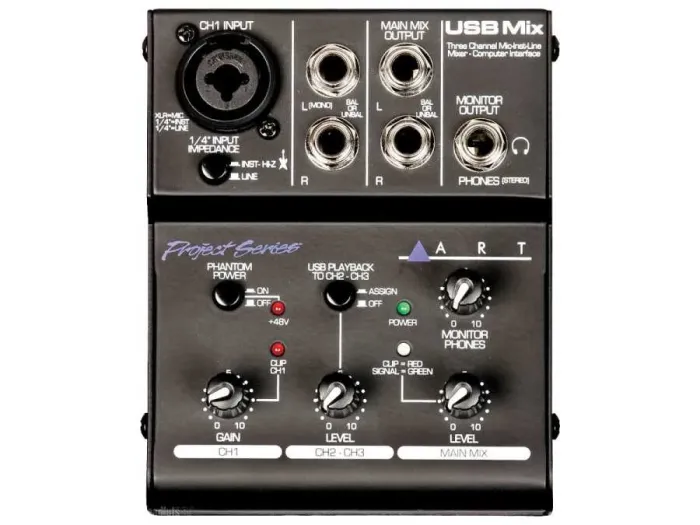 USB Mix - 3 kanal mikrofon, enstrüman, ve Line Mikser - 2