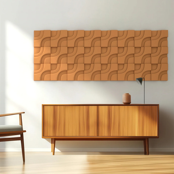 VicTiles 3D MidMod Old Gold | 4'lü Paket - 2