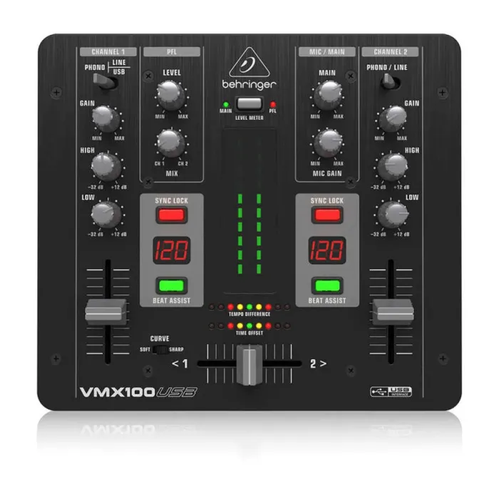 VMX100USB 2 Kanallı Profesyonel DJ Mikseri - 6