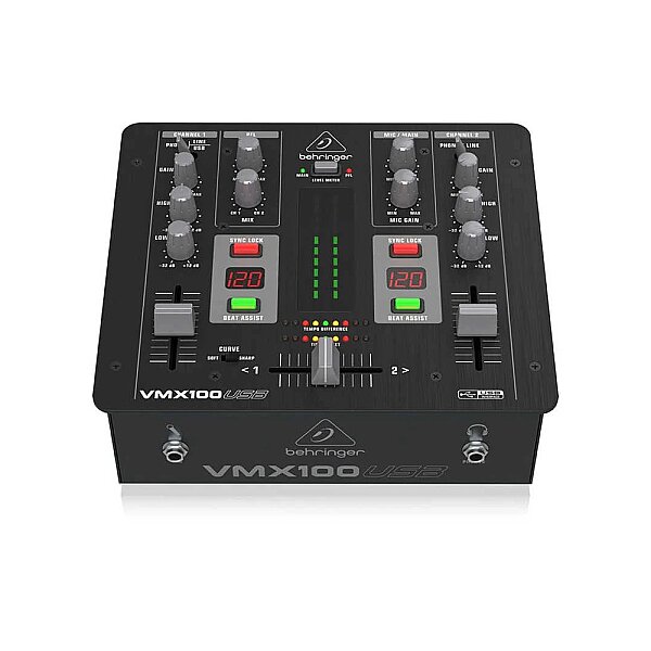 VMX100USB 2 Kanallı Profesyonel DJ Mikseri - 1