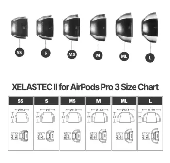 XELASTEC 2 for AirPods Pro 3 (ML) 2 Çift - 5