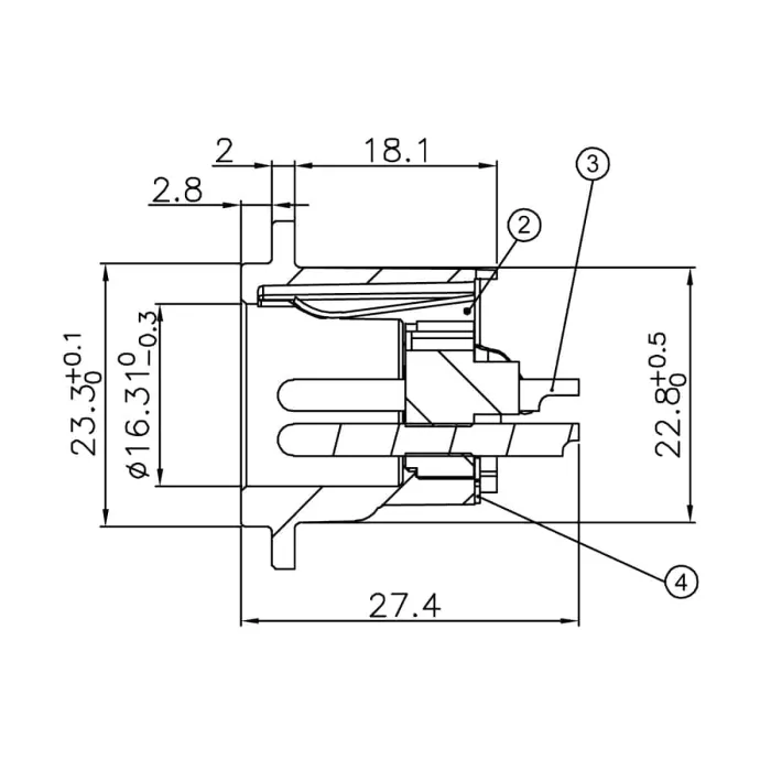 XL13MB 3 Pinli Konnektör - 3