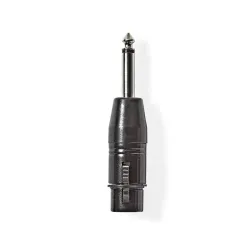 XLR Dişi - 6.35 mm Erkek Mono Metal Konnektör - 3