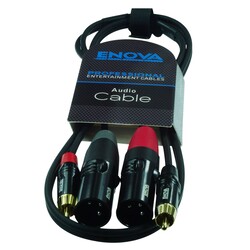 XLR Erkek 3 pin - RCA Erkek Stereo Kablo 3 metre (EC-A3-CLMXLM-3) - 3