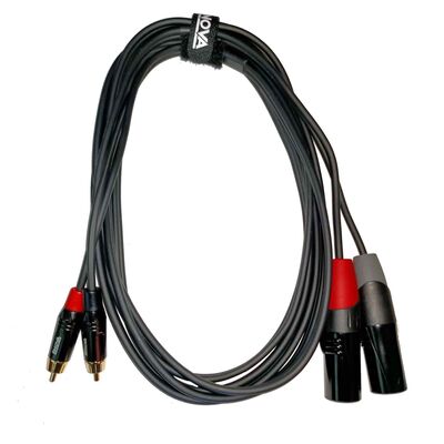 XLR Erkek 3 pin - RCA Erkek Stereo Kablo 3 metre (EC-A3-CLMXLM-3) - 1
