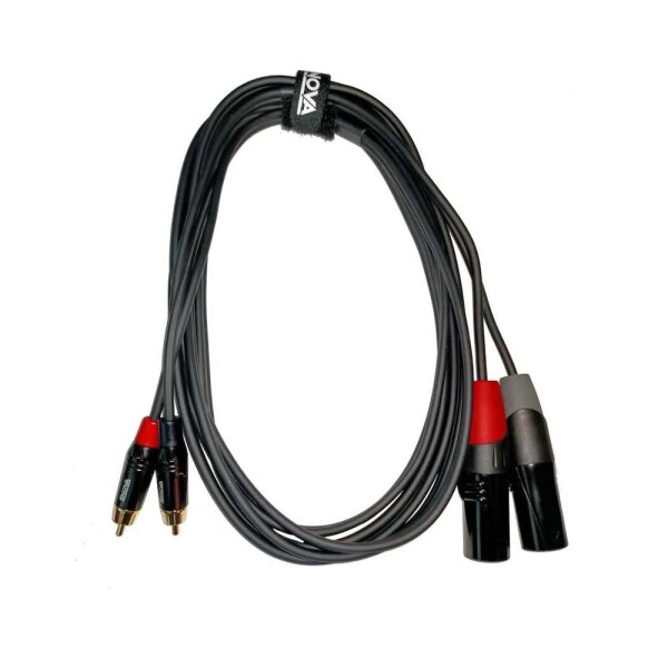 XLR Erkek 3 pin - RCA Erkek Stereo Kablo 3 metre (EC-A3-CLMXLM-3) - ENOVA