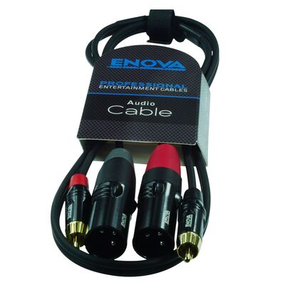 XLR Erkek 3 pin - RCA Erkek Stereo Kablo 1m (EC-A3-CLMXLM-1) - 3