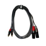 XLR Erkek 3 pin - RCA Erkek Stereo Kablo 1m (EC-A3-CLMXLM-1) - 1