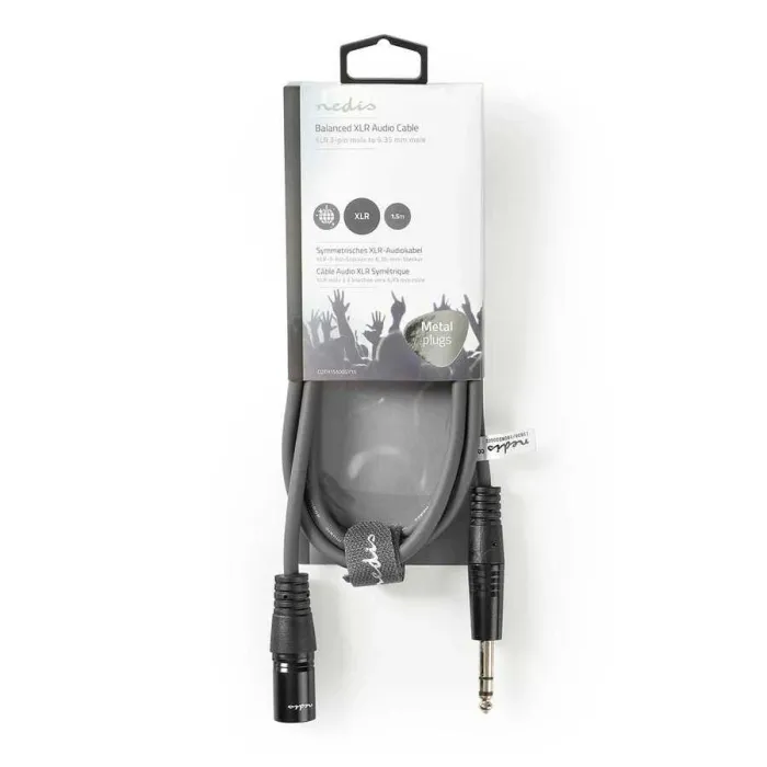 XLR Erkek - 6,35 mm Erkek 1.50m Balanslı Kablo - 3