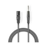 XLR Erkek - 6,35 mm Erkek 1.50m Balanslı Kablo - Nedis Cable