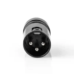 XLR Erkek - RCA Erkek Metal Adaptör - 3