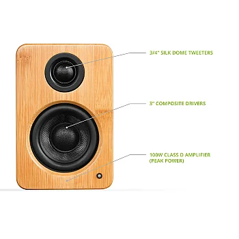 YU2 | 100W Watt 3'' Aktif Hoparlörler, Bluetooth® - Bambu - 7