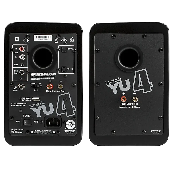 YU4 | 140W Watt 4'' Aktif Hoparlörler, Bluetooth® - Mat Siyah - 2
