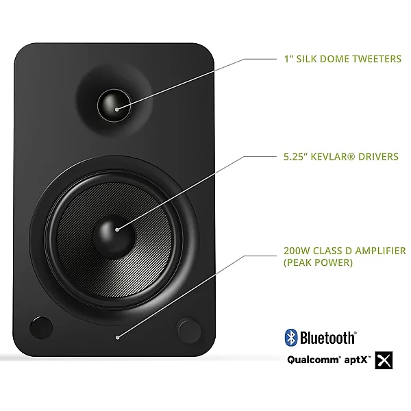 YU6 | 200W Watt 5'' Aktif Hoparlörler, Bluetooth® - Mat Siyah - 4