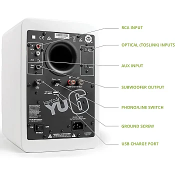 YU6 | 200 Watt 5'' Aktif Hoparlörler, Bluetooth® - Mat Beyaz - 2